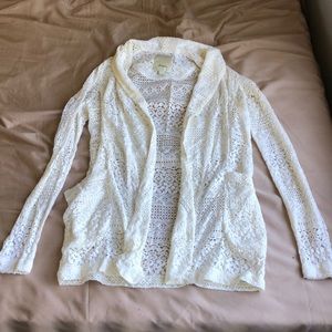 Gorgeous Elevenses White Lace Cardigan XS